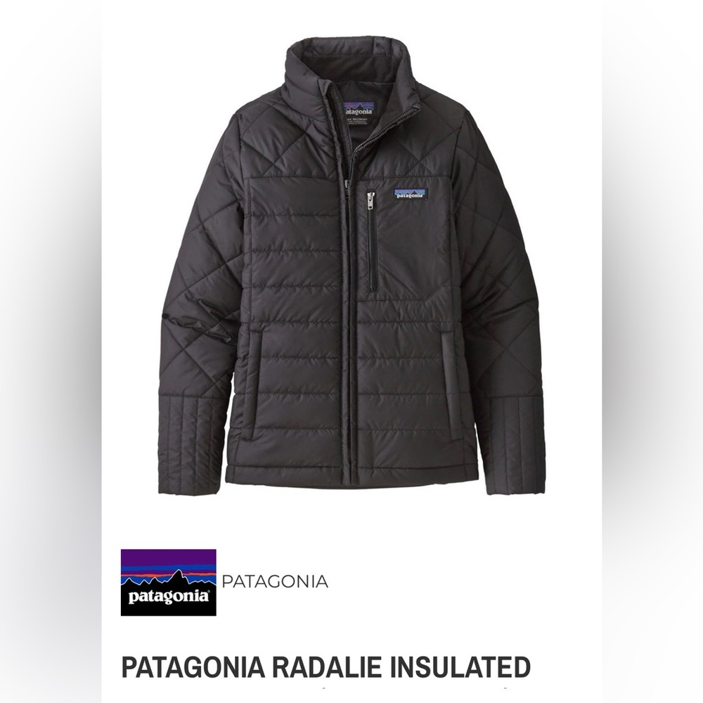 Kids Patagonia Radalie insulated jacket black size medium (10)